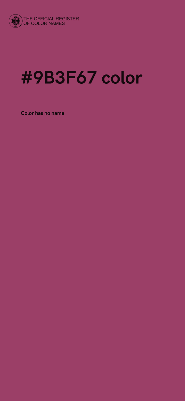 #9B3F67 color image
