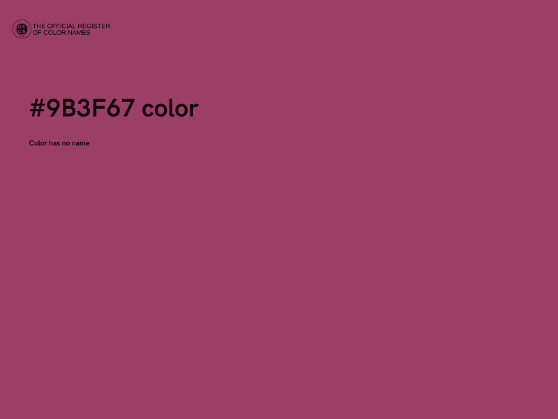 #9B3F67 color image