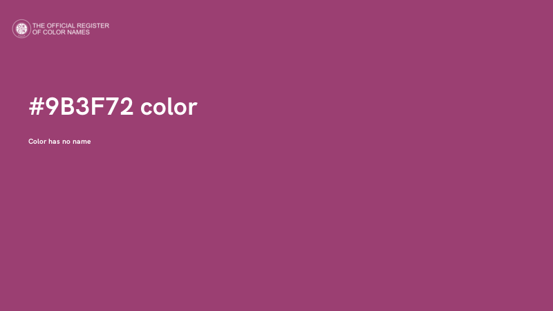 #9B3F72 color image