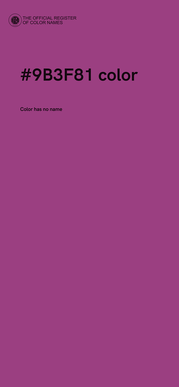 #9B3F81 color image