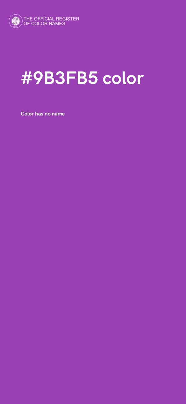 #9B3FB5 color image
