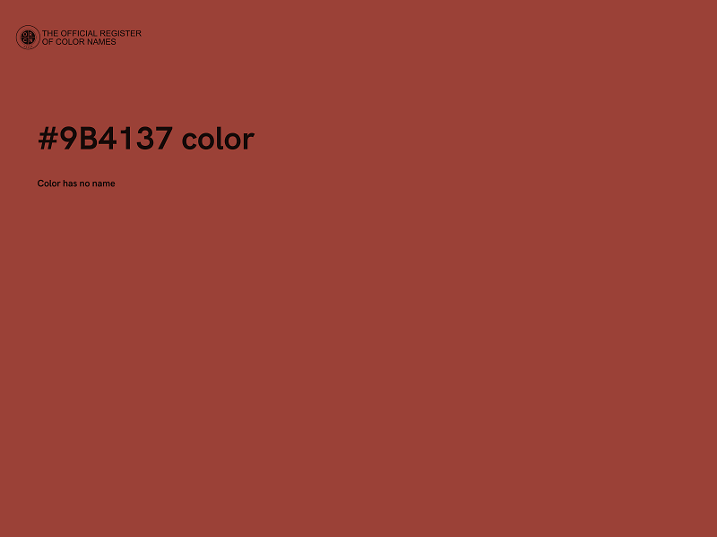 #9B4137 color image