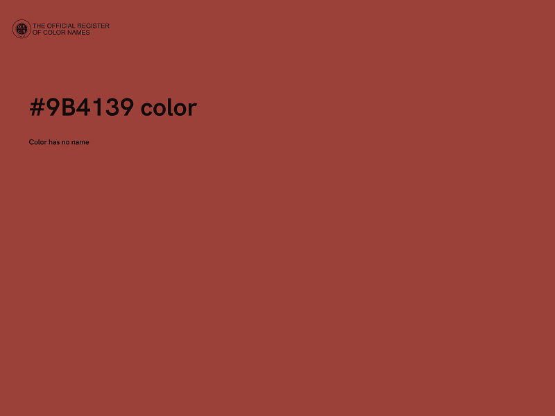 #9B4139 color image
