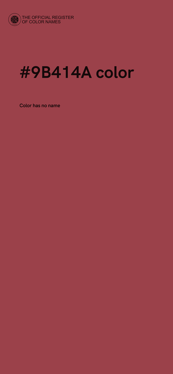 #9B414A color image