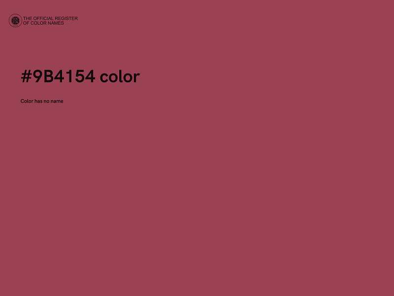 #9B4154 color image