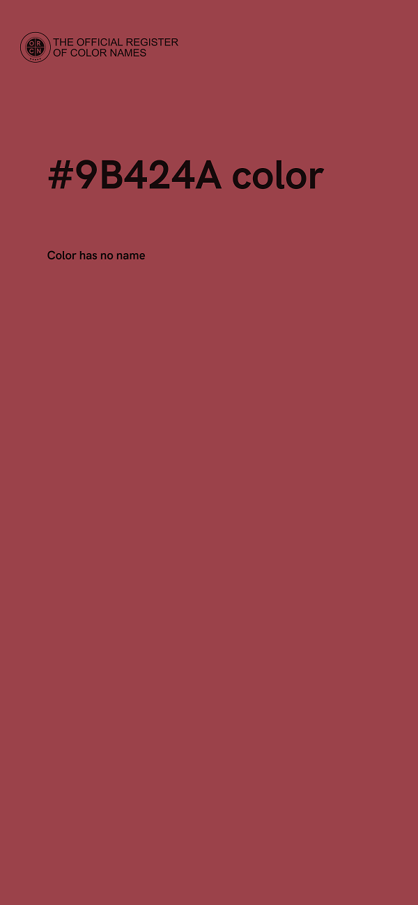 #9B424A color image