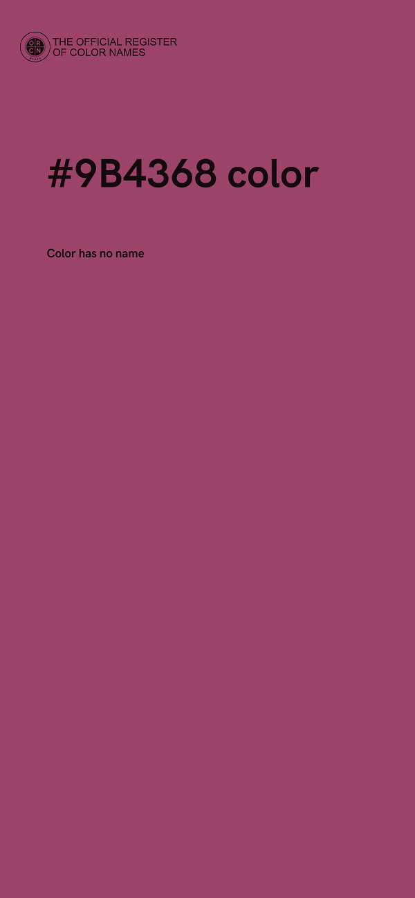 #9B4368 color image