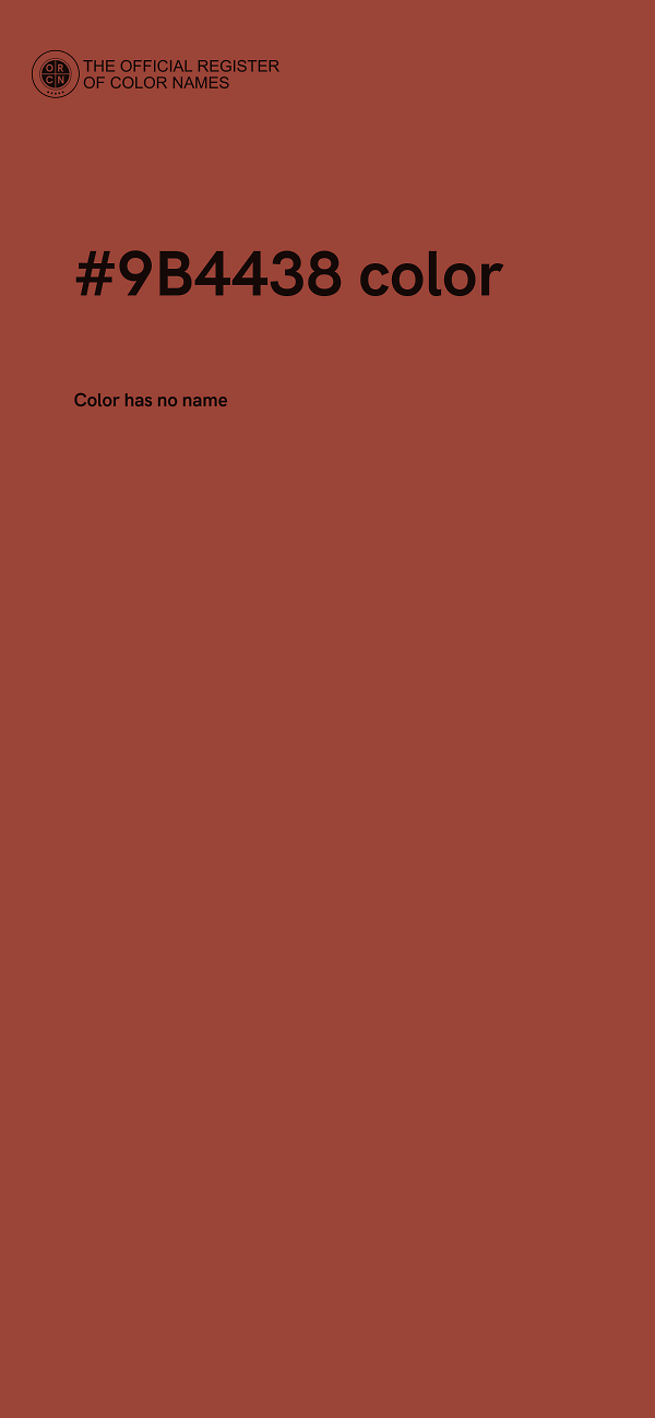 #9B4438 color image