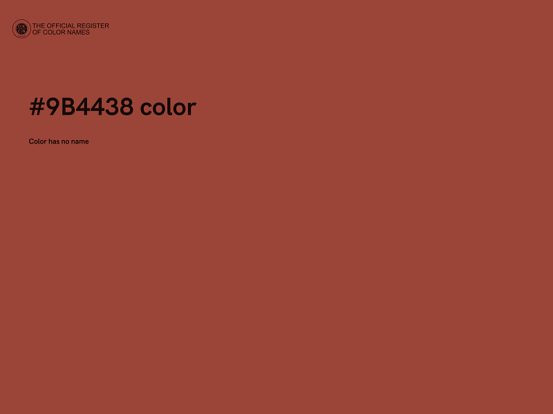 #9B4438 color image