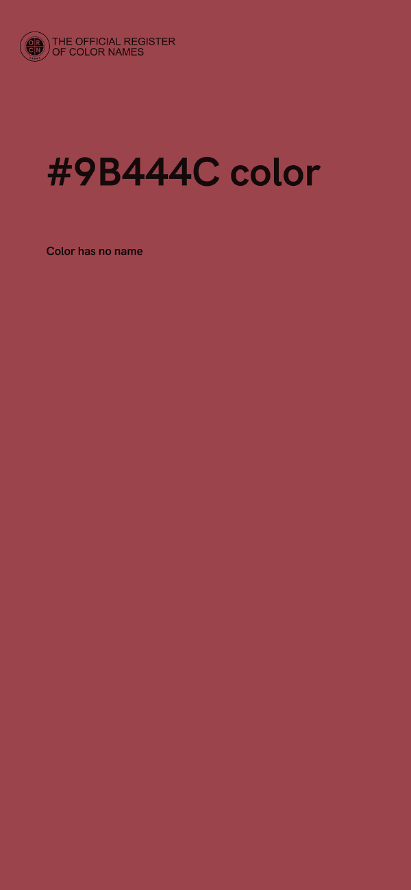#9B444C color image