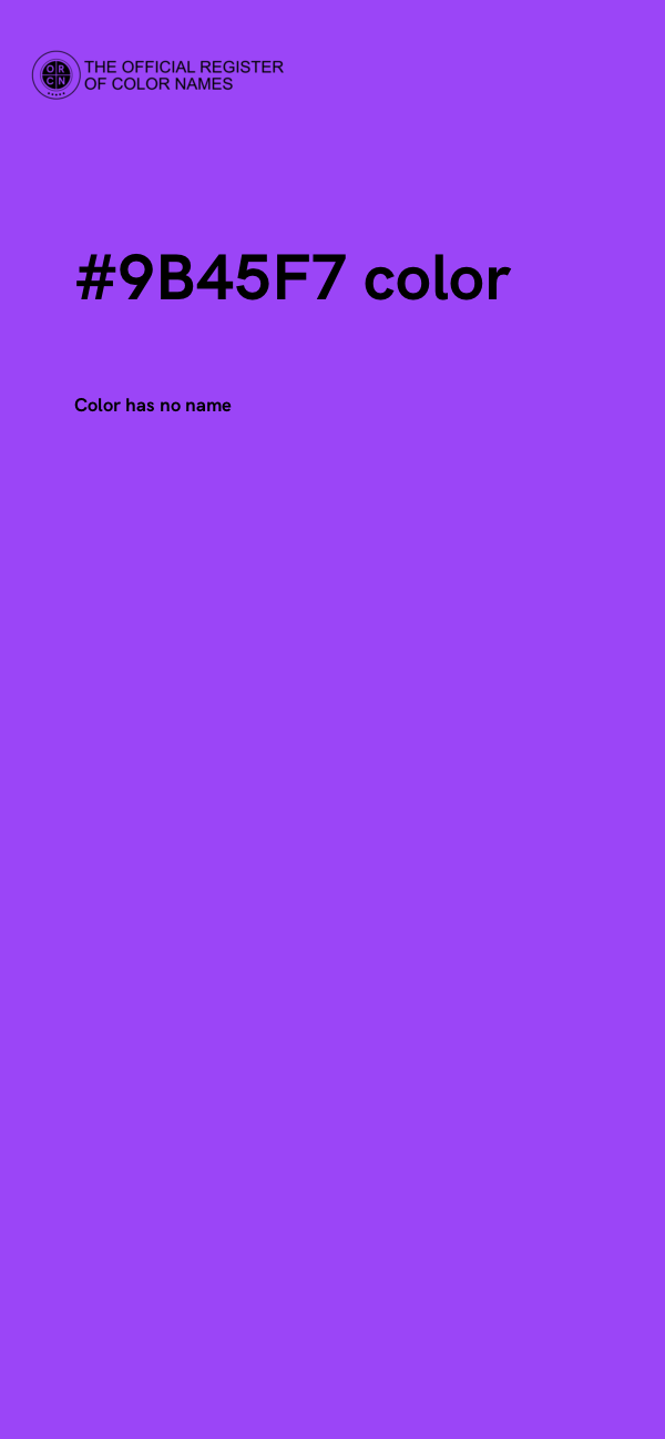 #9B45F7 color image
