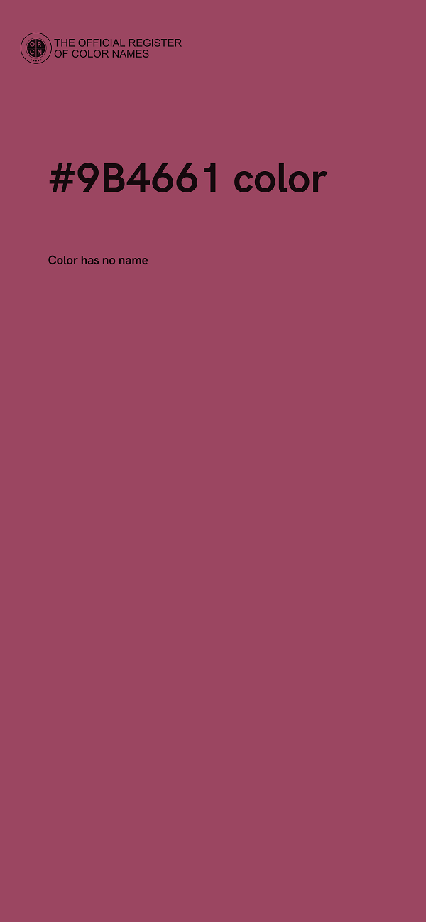 #9B4661 color image