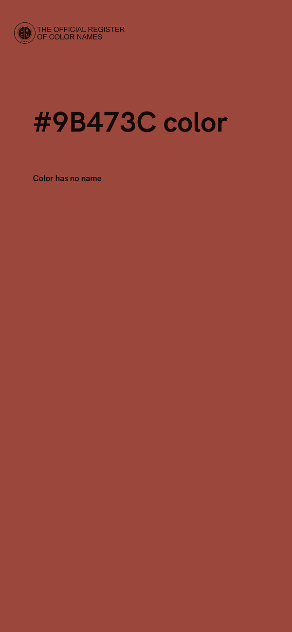 #9B473C color image
