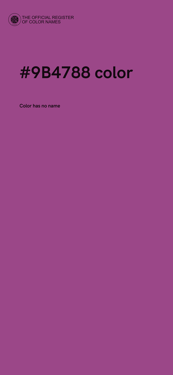 #9B4788 color image