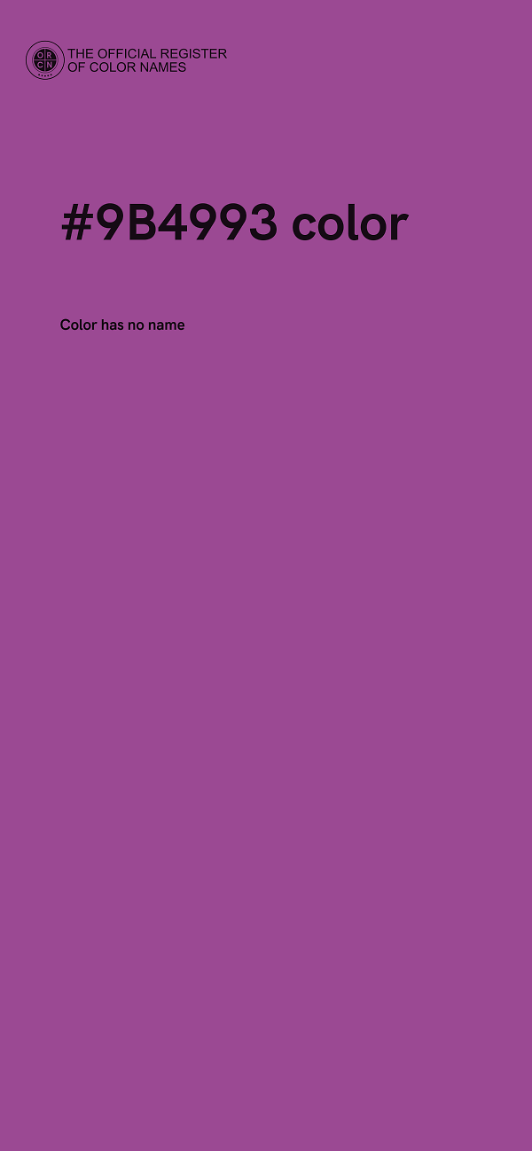 #9B4993 color image