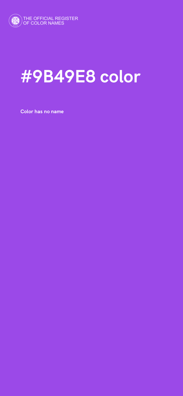 #9B49E8 color image