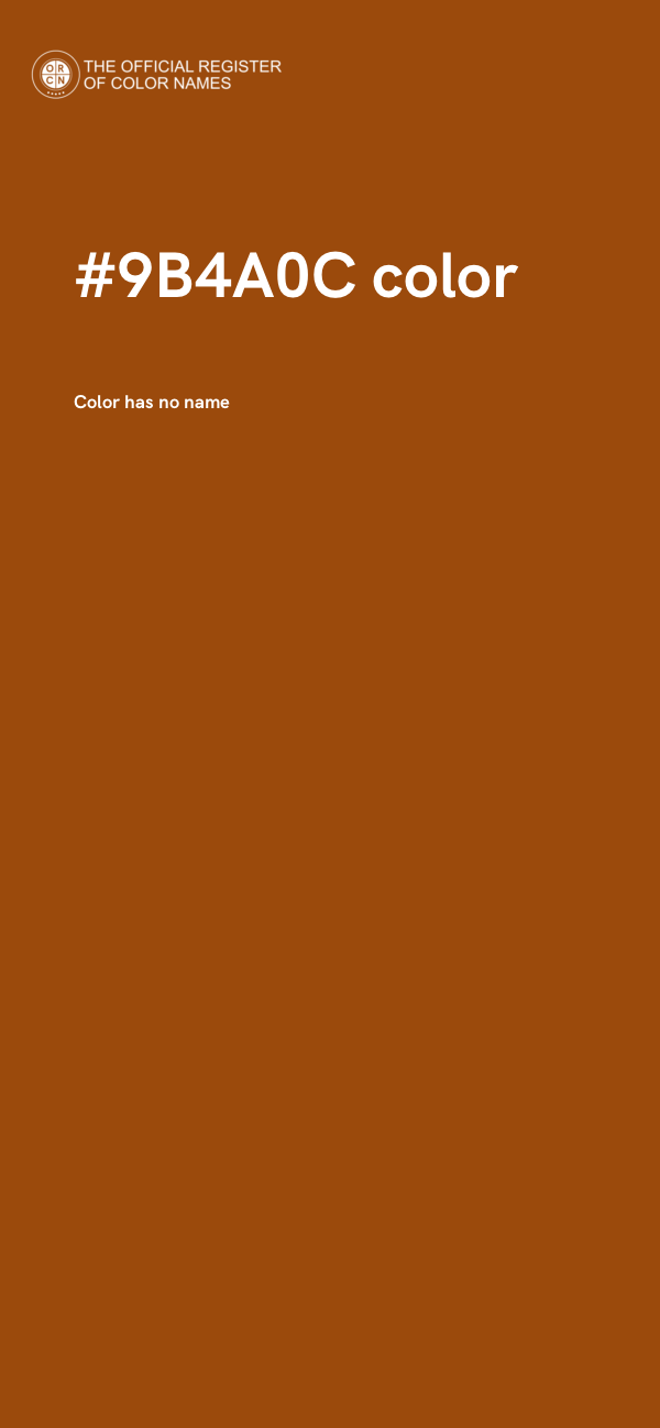 #9B4A0C color image