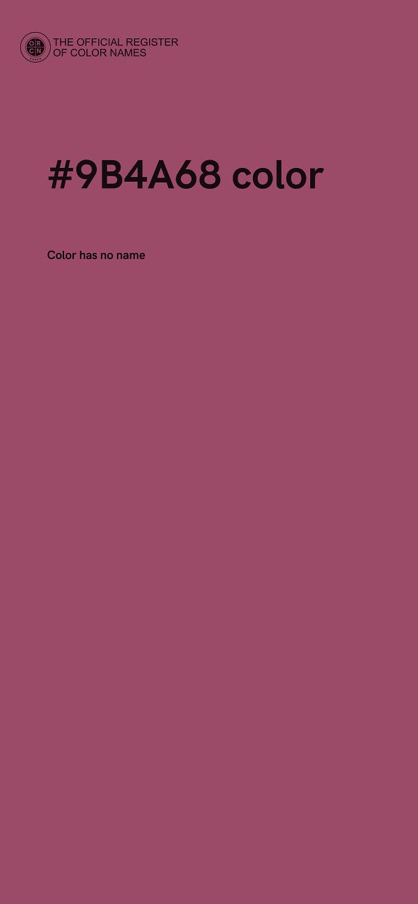 #9B4A68 color image