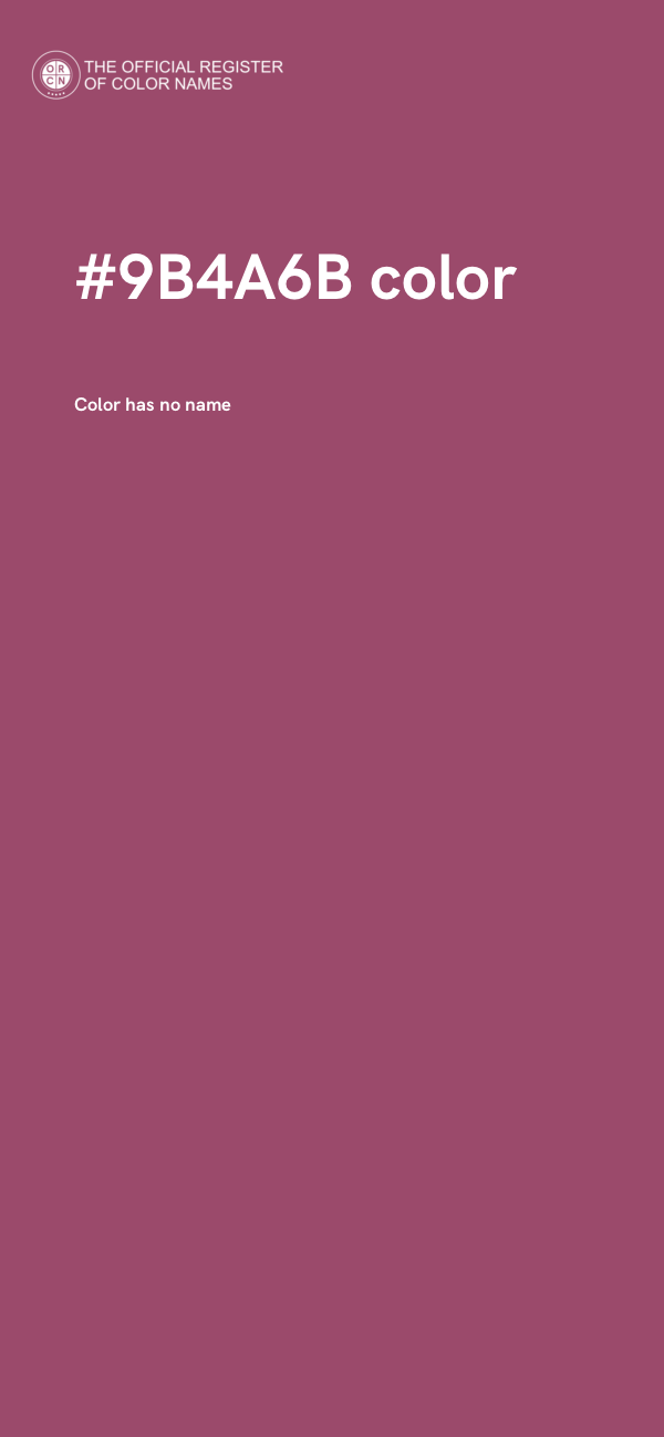 #9B4A6B color image