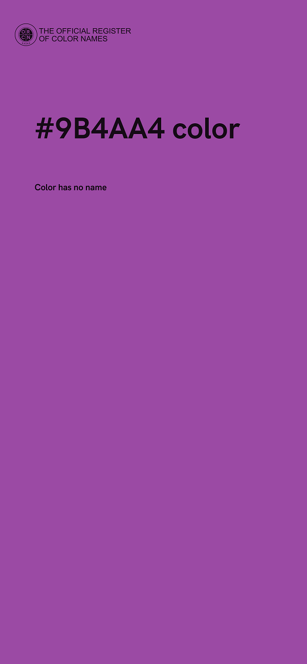 #9B4AA4 color image