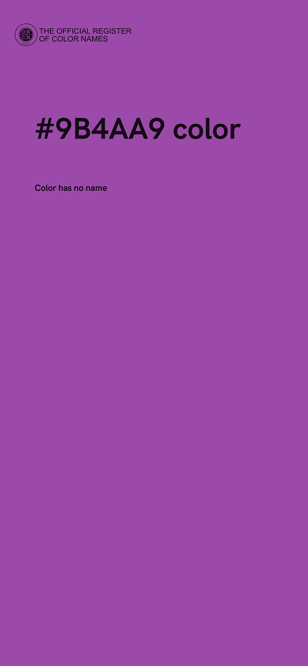 #9B4AA9 color image