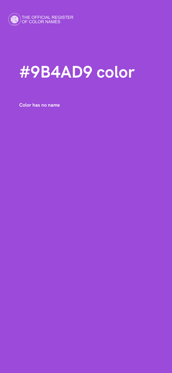 #9B4AD9 color image
