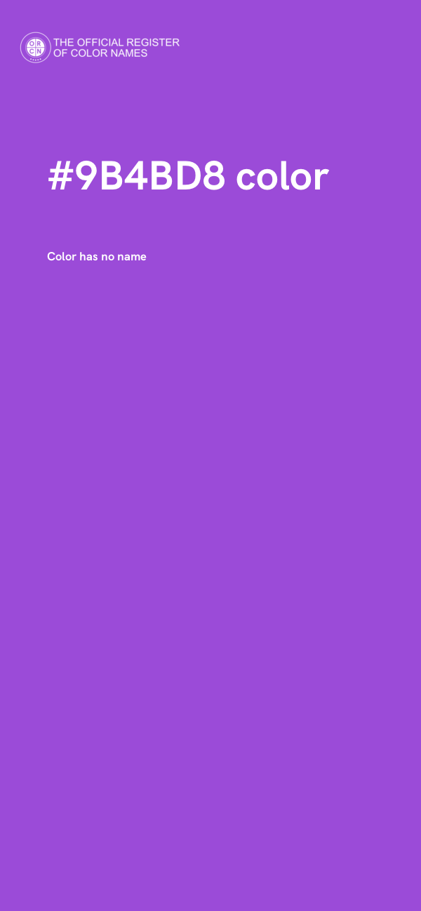 #9B4BD8 color image