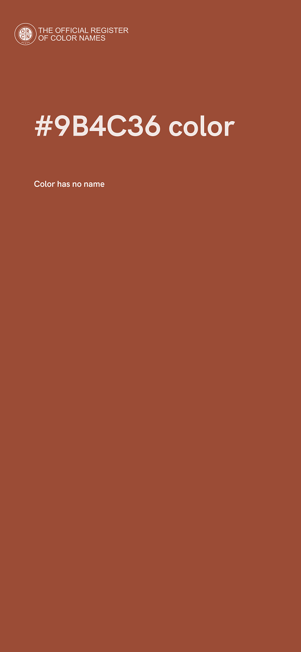 #9B4C36 color image