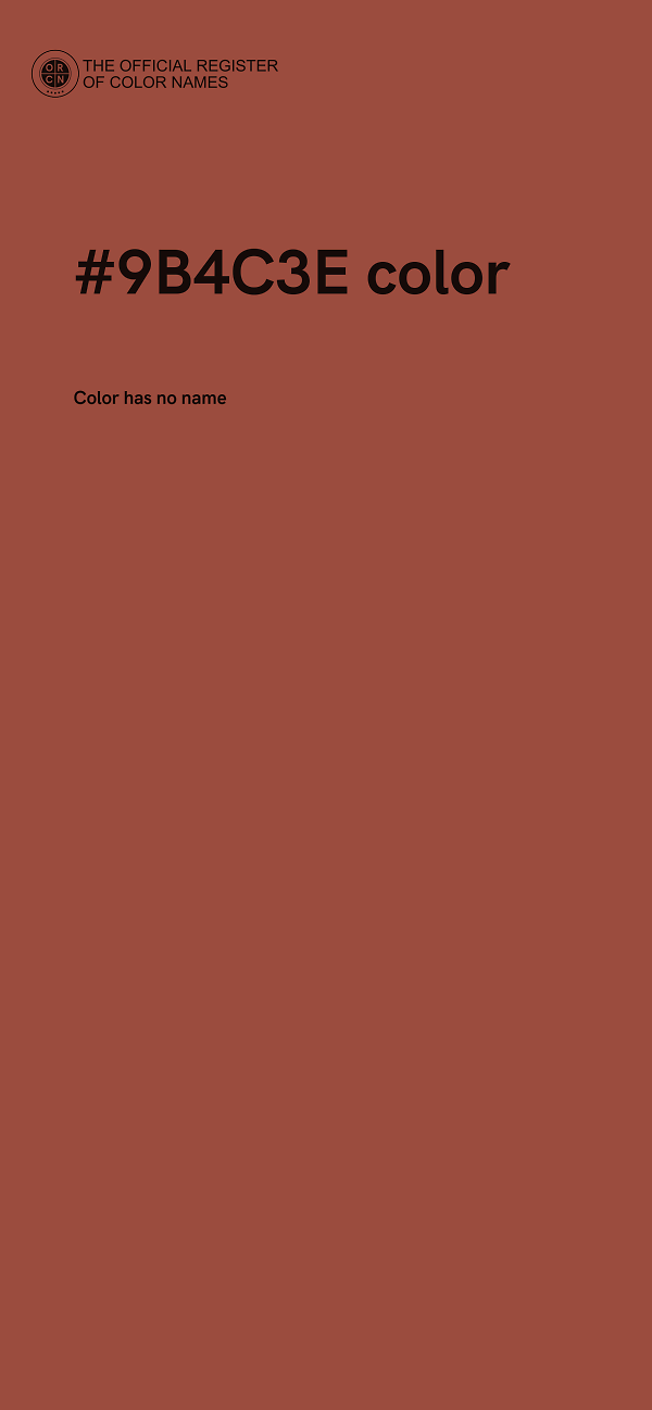 #9B4C3E color image
