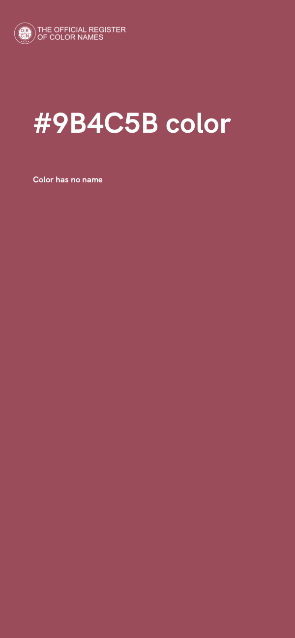 #9B4C5B color image