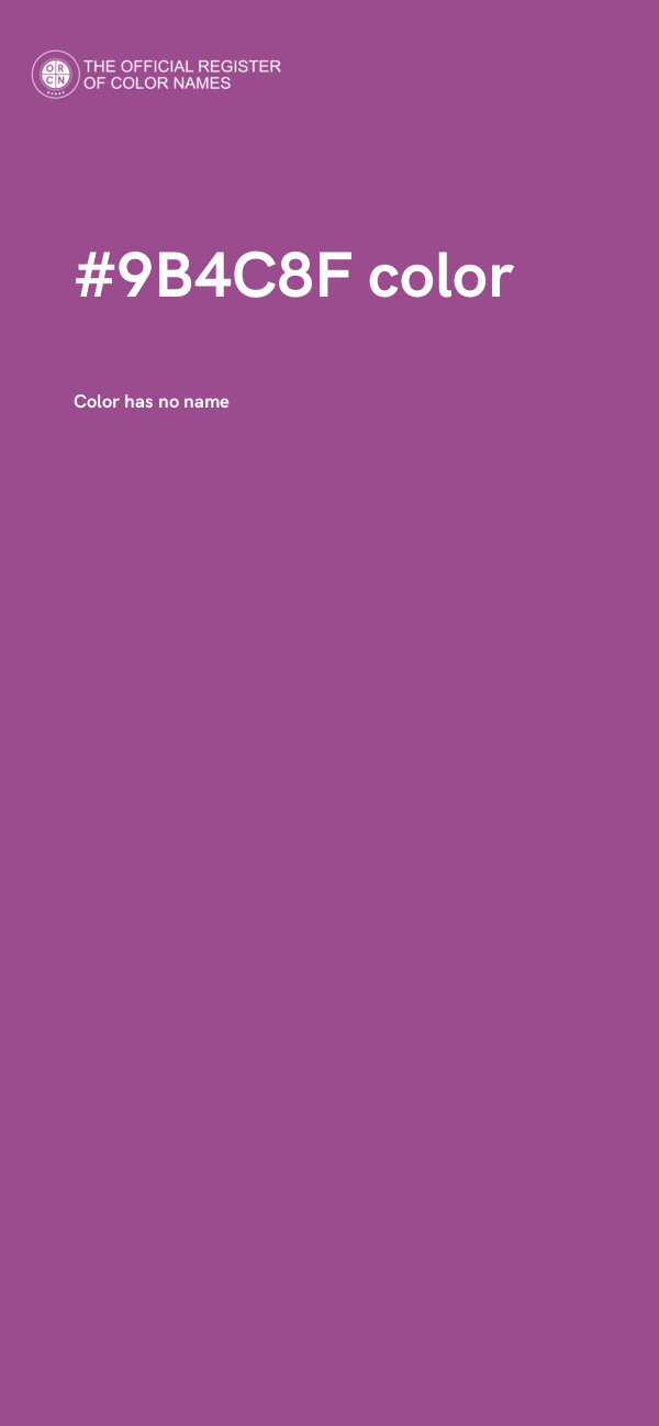 #9B4C8F color image