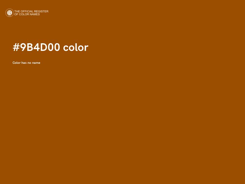 #9B4D00 color image