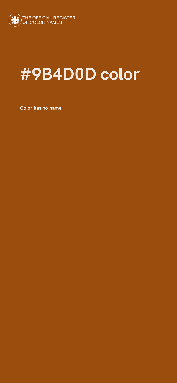 #9B4D0D color image