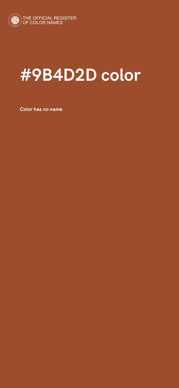 #9B4D2D color image