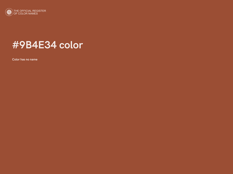 #9B4E34 color image