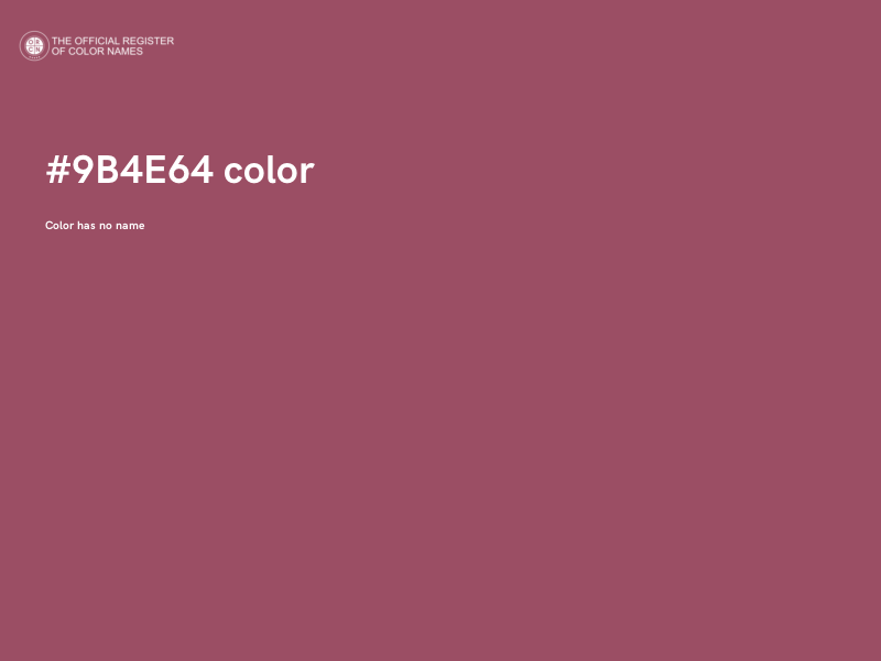 #9B4E64 color image