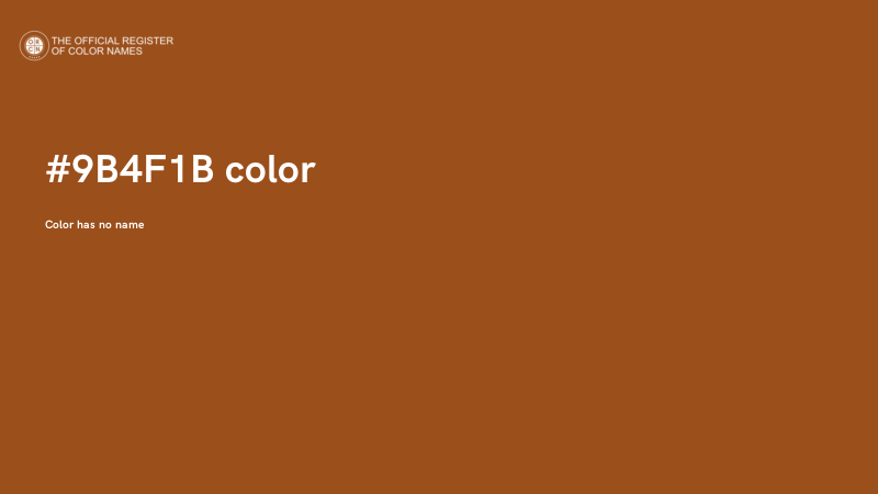 #9B4F1B color image