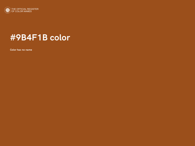 #9B4F1B color image