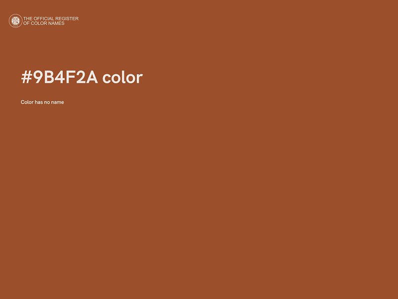 #9B4F2A color image