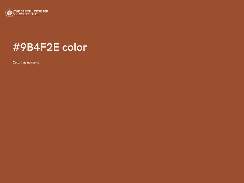 #9B4F2E color image