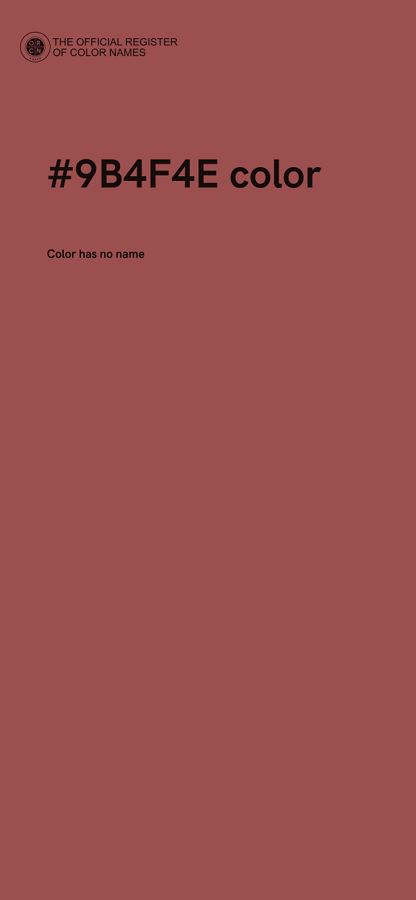 #9B4F4E color image