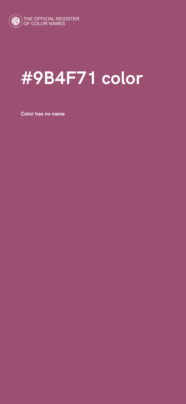 #9B4F71 color image