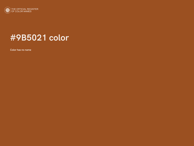 #9B5021 color image