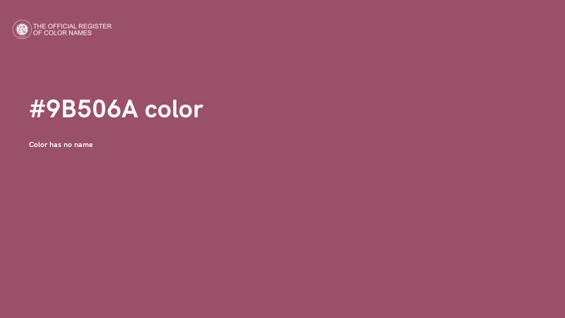 #9B506A color image