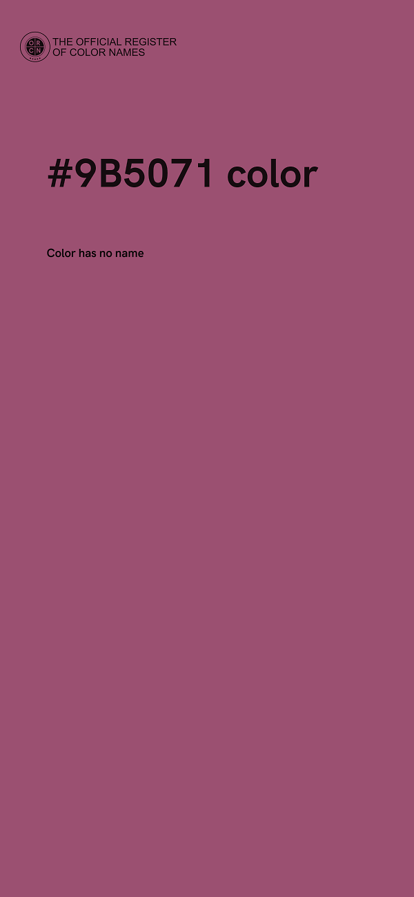 #9B5071 color image