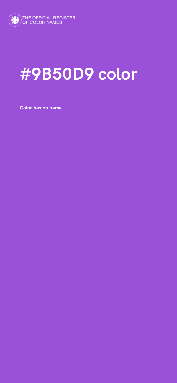 #9B50D9 color image