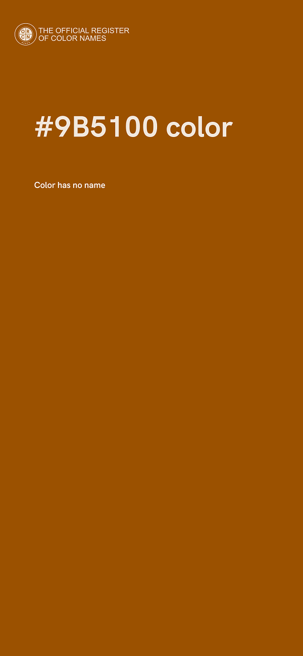 #9B5100 color image