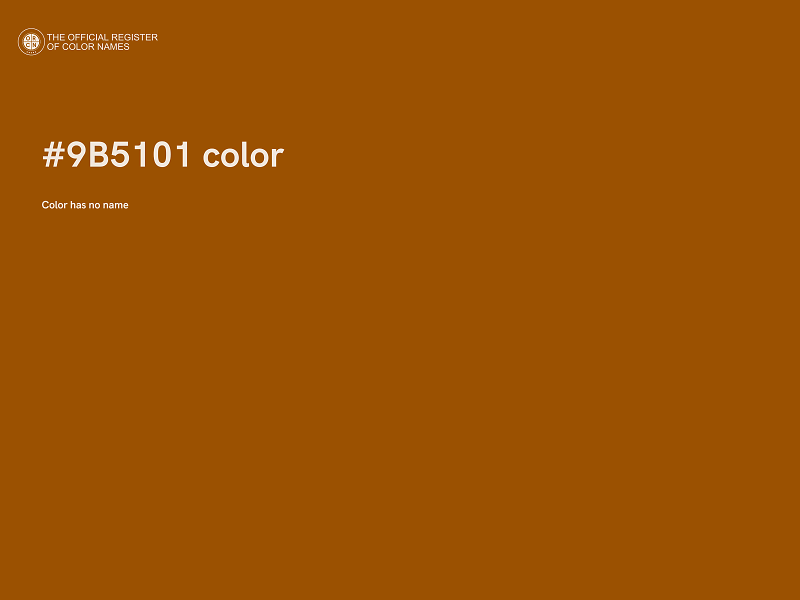 #9B5101 color image