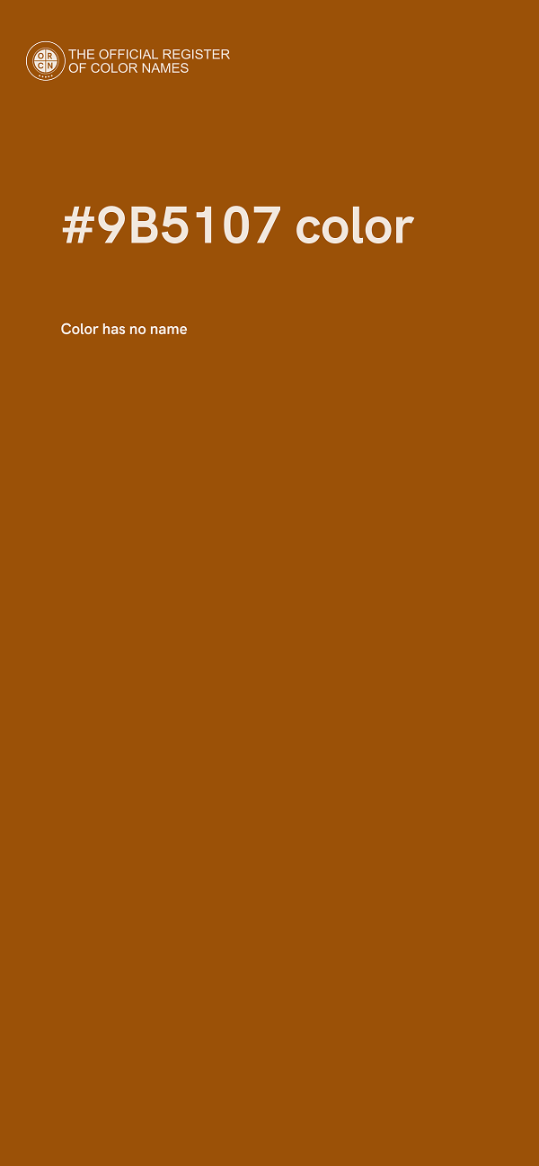#9B5107 color image