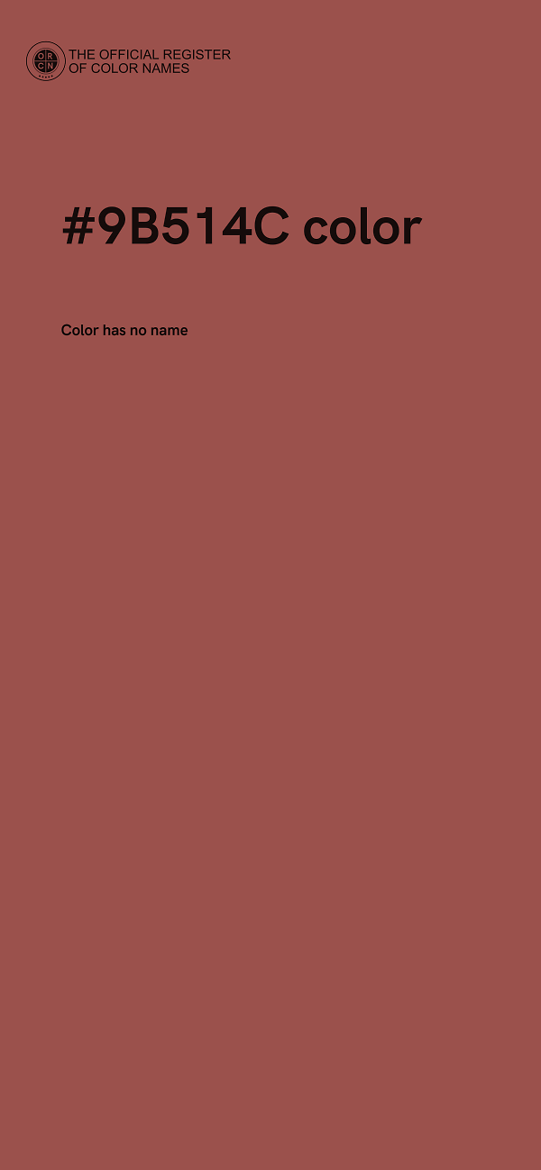 #9B514C color image